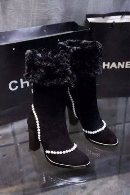 CHANEL Knee-high boots Lined with fur Women--002